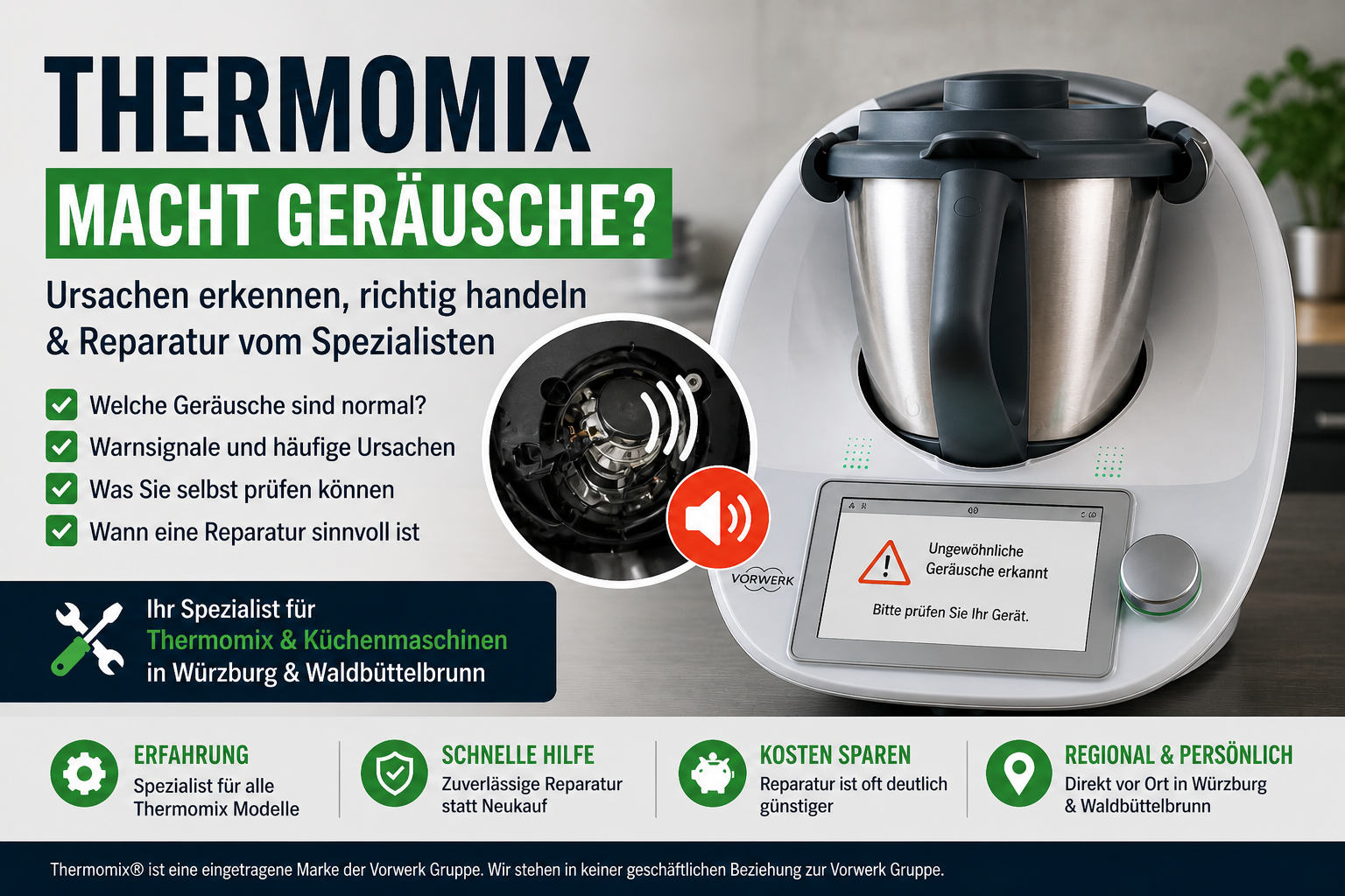 Thermomix macht Geräusche – Ursachen, Warnsignale und wann eine Reparatur notwendig ist