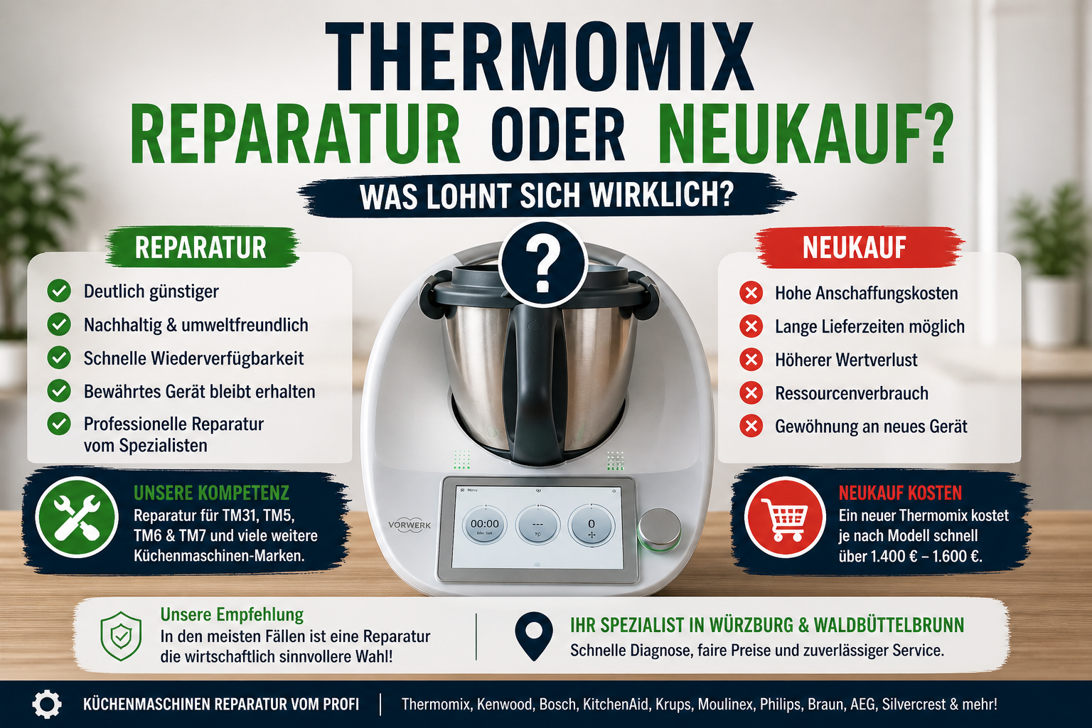 Thermomix Reparatur oder Neukauf – was lohnt sich wirklich?